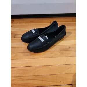 Coach Fredrica A5175 Black Pebbled Leather Driving Loafers Womens Size 7.5